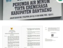 Langkah Tegas Uji Nurdin, Suwardi Direktur PDAM Bantaeng Dicopot Sementara