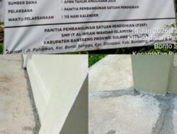 DPP LACAK Bongkar Proyek Pendidikan di Bantaeng, Bangunan SMP IT AL-IKHSAN WAHDAH ISLAMIAH Rusak