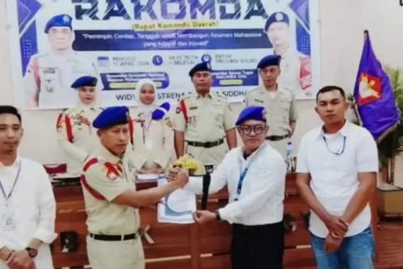 AKP DR. Andi Rahmatullah Terpilih Sebagai Komandan Resimen Mahasiswa Wolter Mongisidi Sulsel 2026-2029